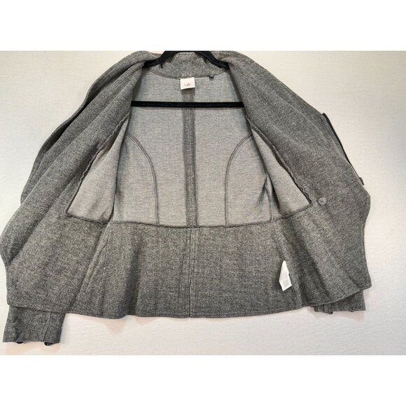 Cabi Womens Asymmetrical Zip Knit Jacket XS Gray - Picture 8 of 12
